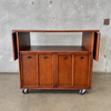 Mid Century Rolling Bar Serving Cabinet