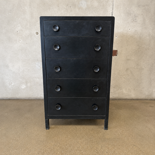 Machine Age Industrial Steel Simmons Five Drawer Dresser by Norman Bel Geddes