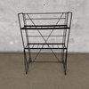 Classic Vintage Mid Century Black Wire Folding Storage Rack
