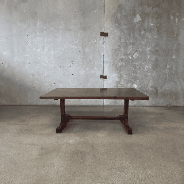 Vintage 1970's Trestle Dining Table