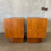 Pair of Mid Century Modern Walnut Nightstands By Tabago Of Canada