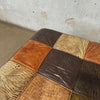 Leather Patchwork Coffee Table and Ottoman