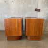 Pair of Mid Century Modern Walnut Nightstands By Tabago Of Canada