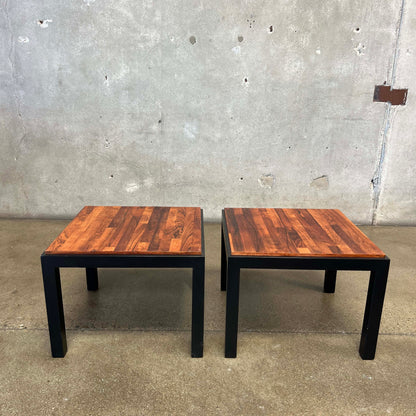 Pair of Rosewood Milo Baughman End Tables