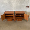 Pair of Mid Century Modern Walnut Nightstands By Tabago Of Canada