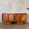 Pair of Mid Century Modern Walnut Nightstands By Tabago Of Canada