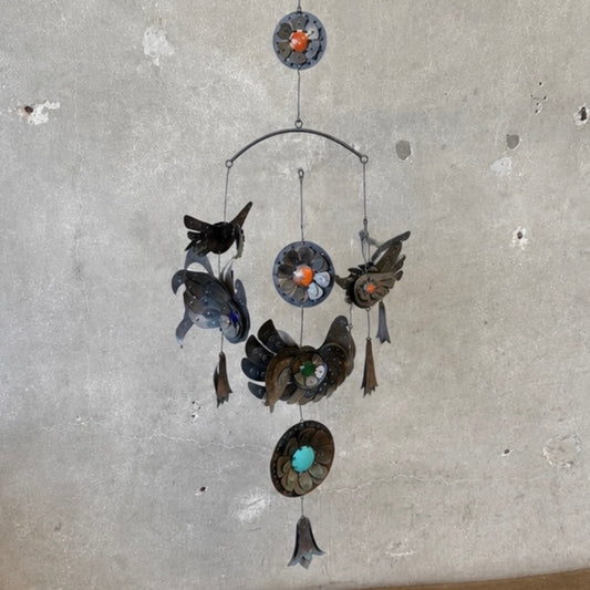 1970s Cesar Vasquez Lapis Brass Copper Enamel Hanging Mobile