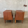 Mid Century Modern Walnut Nightstands By American of Martinsville