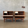 Mid Century Modern Walnut Nightstands By American of Martinsville