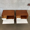 Mid Century Modern Walnut Nightstands By American of Martinsville