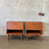 Mid Century Modern Walnut Nightstands By American of Martinsville