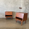 Mid Century Modern Walnut Nightstands By American of Martinsville