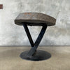 Vintage Mid Century Modern Granite Stone Art Side Table