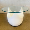 1960s Modernist Glass & Ceramic Side Table By Opal Mobel