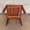 Mid Century Walnut End Table With Copper Enameled Inlay