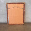Vintage Rectangular Beveled Wall Mirror with Carved Gilded Wood Frame