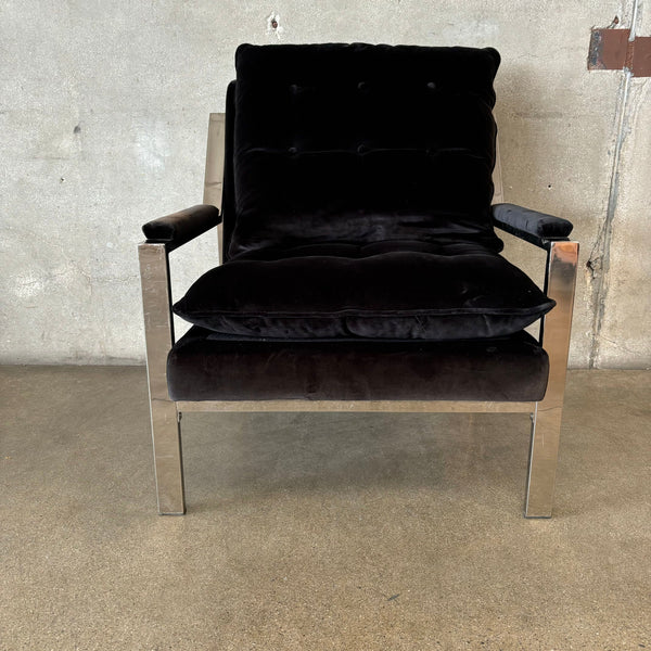 Milo Baughman Style Lounge Chair