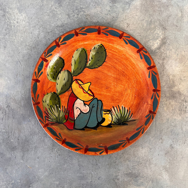 1930's Mexican Painted Plate Bauer Era #3