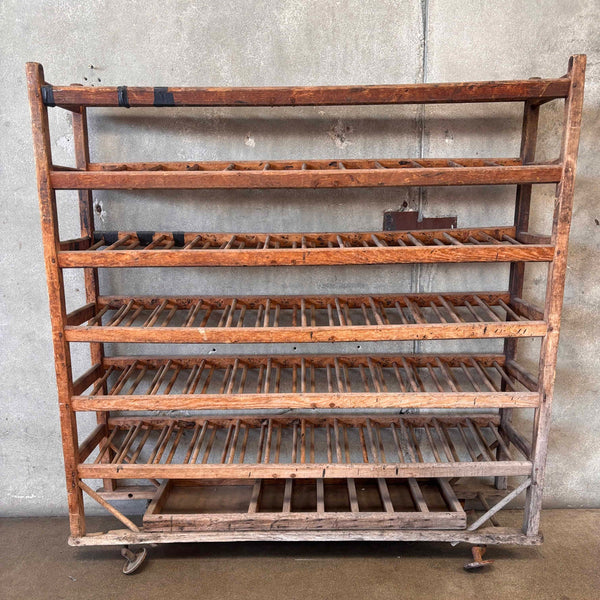 Vintage Industrial Shoe Rolling Rack #1