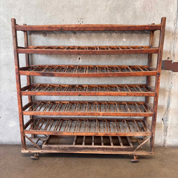 Vintage Industrial Shoe Rolling Rack #2