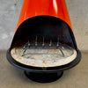 Vintage Mid Century Modern Orange Porcelain Enamel Conical Fireplace