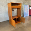 Danish Tambour Door Teak Cabinet By Clausen Mobler