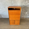 Danish Tambour Door Teak Cabinet By Clausen Mobler