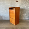 Danish Tambour Door Teak Cabinet By Clausen Mobler