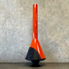 Vintage Mid Century Modern Orange Porcelain Enamel Conical Fireplace