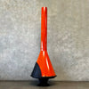 Vintage Mid Century Modern Orange Porcelain Enamel Conical Fireplace