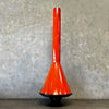 Vintage Mid Century Modern Orange Porcelain Enamel Conical Fireplace