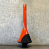 Vintage Mid Century Modern Orange Porcelain Enamel Conical Fireplace