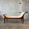 Antique Solid Mahogany Chaise Lounge Day Bed