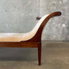 Antique Solid Mahogany Chaise Lounge Day Bed