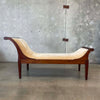 Antique Solid Mahogany Chaise Lounge Day Bed