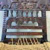 Traditional Indian Carved Pidha Folding Low Chair