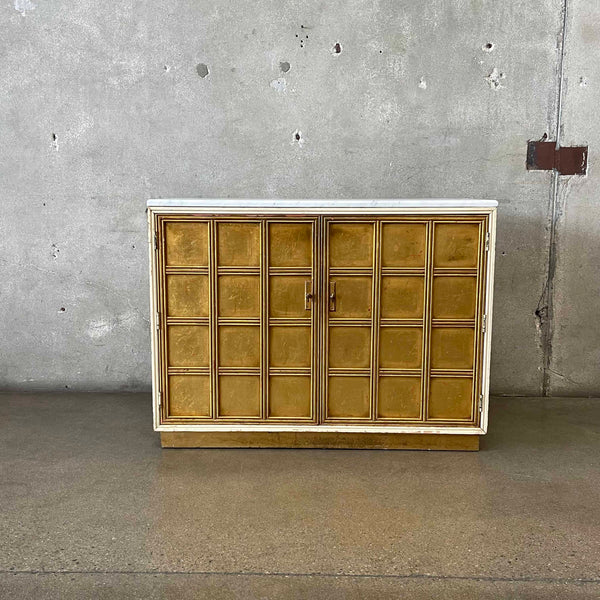 Vintage Cabinet Gold Leaf & Marble