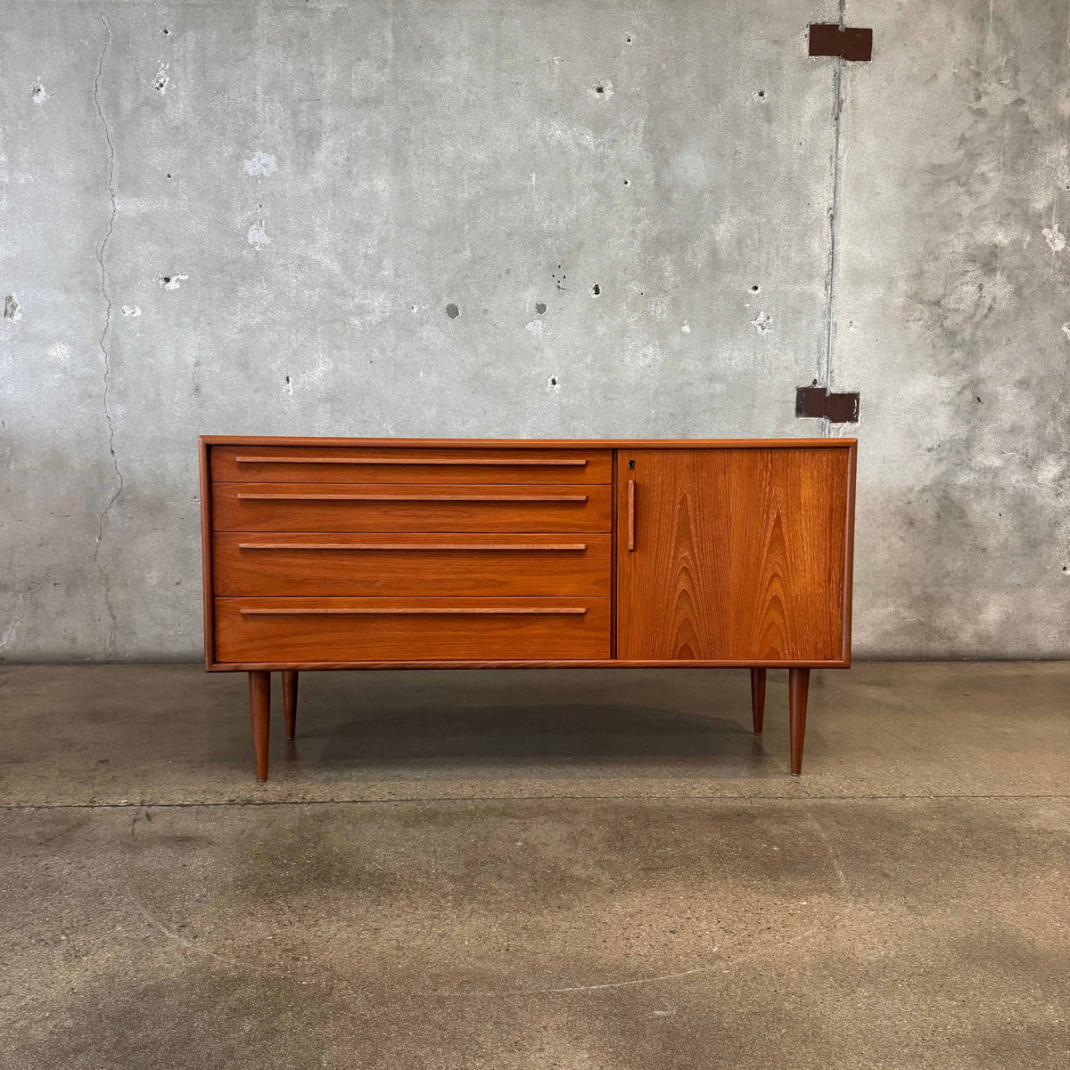 Danish Modern Teak Credenza - No Key