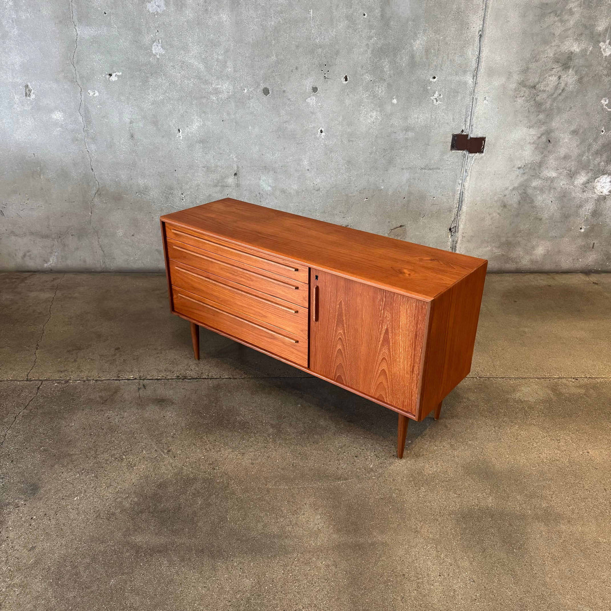 Danish Modern Teak Credenza - No Key