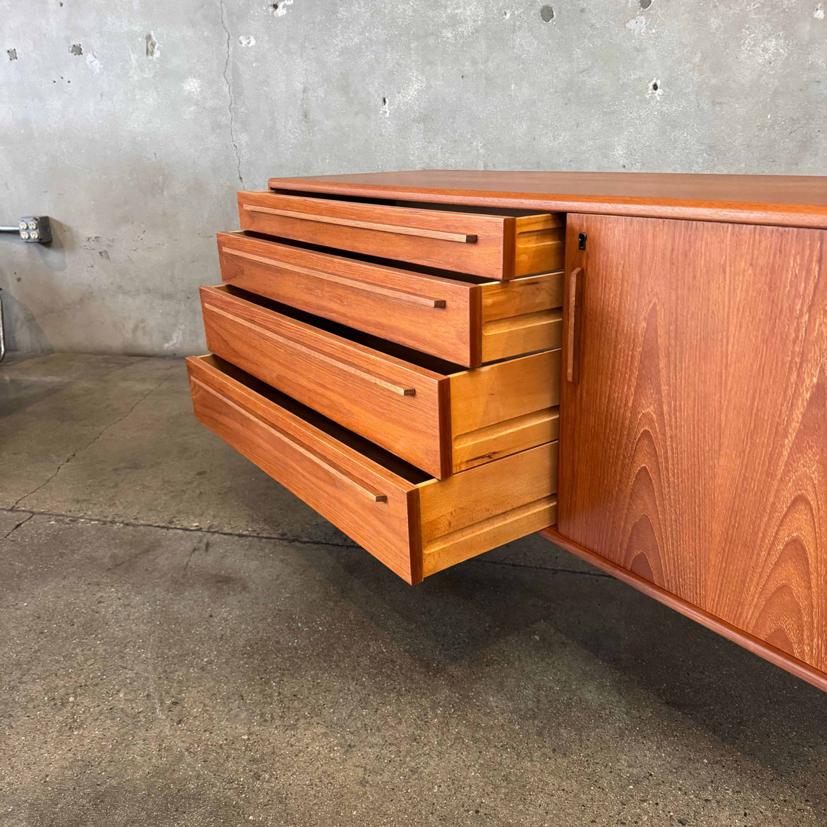 Danish Modern Teak Credenza - No Key