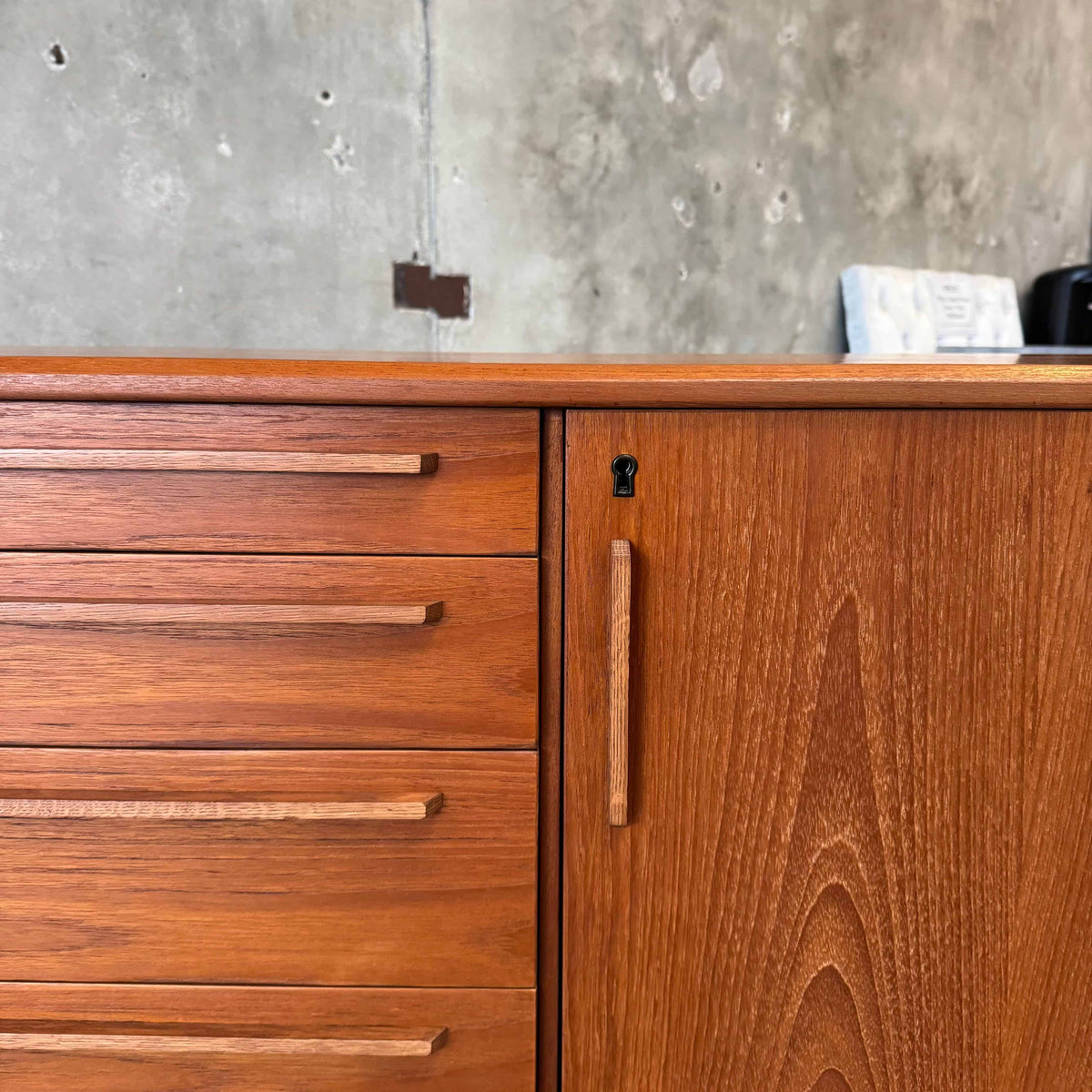 Danish Modern Teak Credenza - No Key