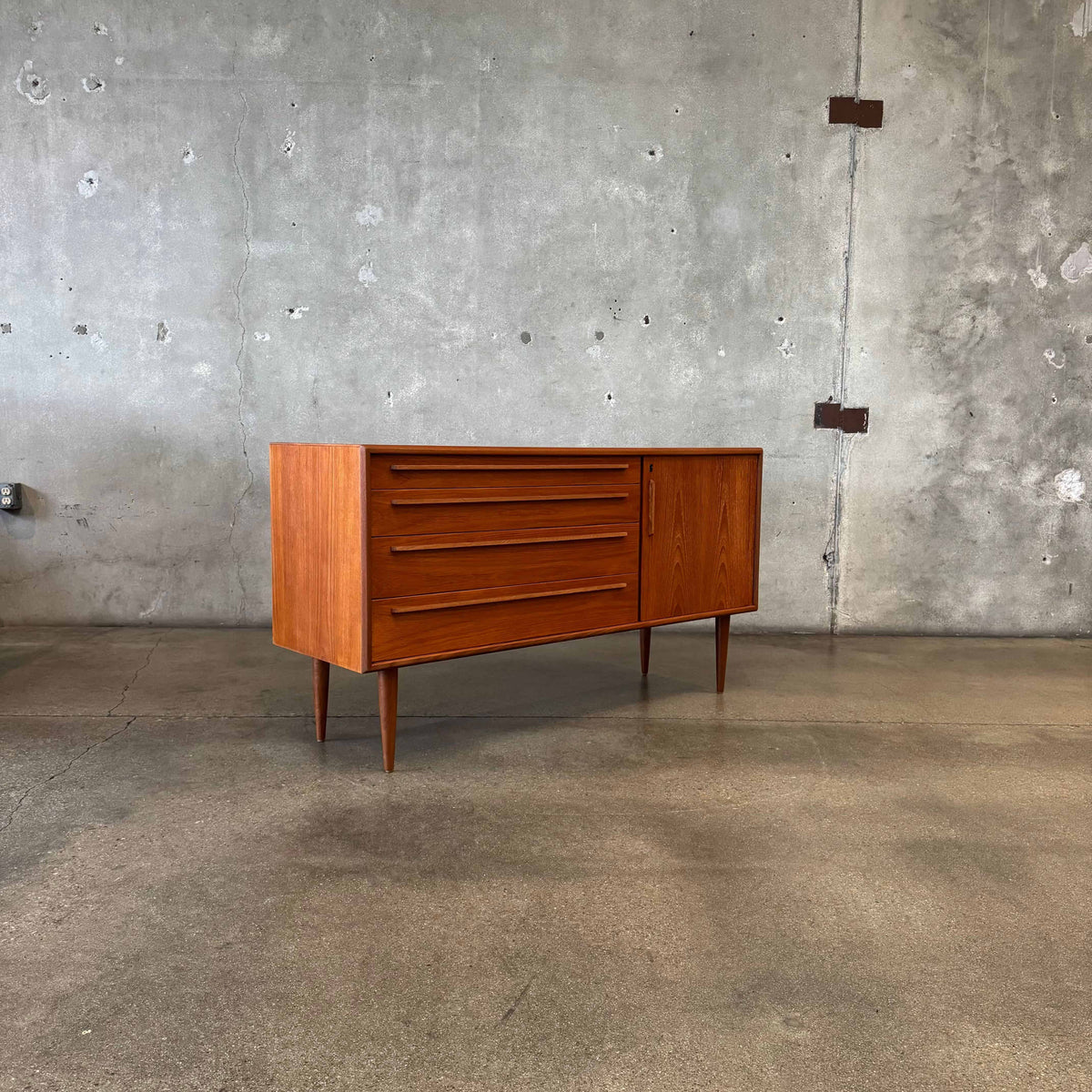 Danish Modern Teak Credenza - No Key