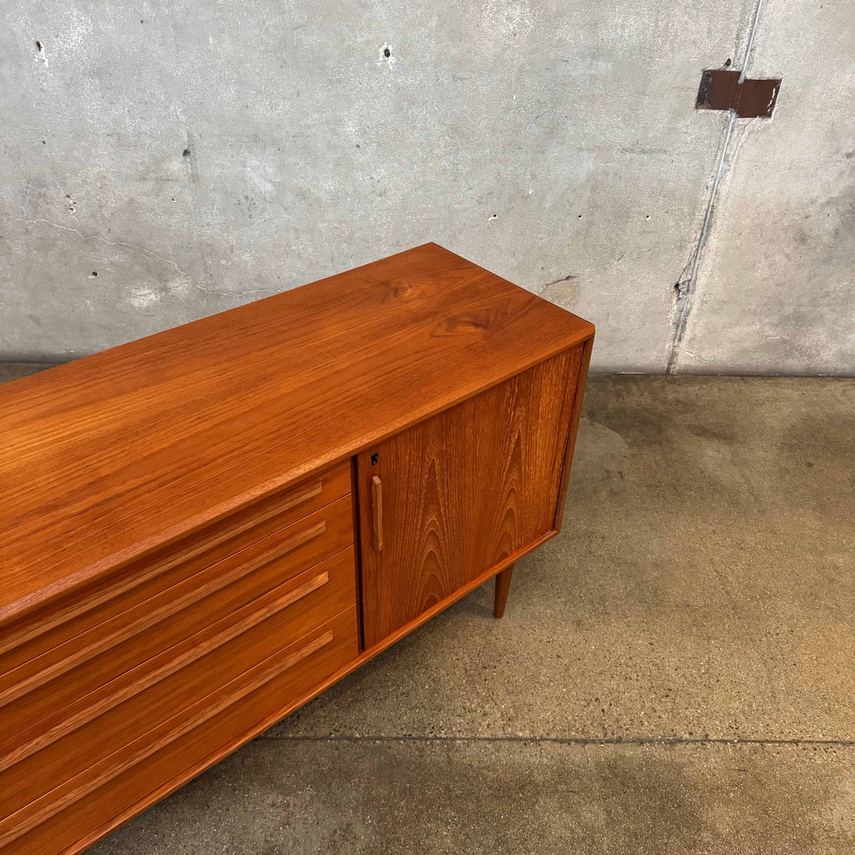 Danish Modern Teak Credenza - No Key