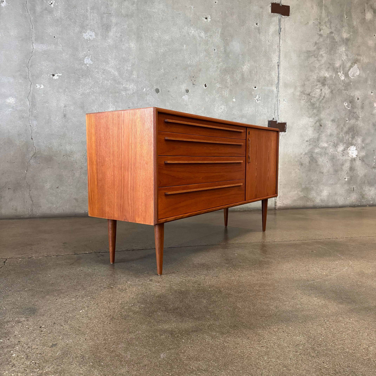 Danish Modern Teak Credenza - No Key