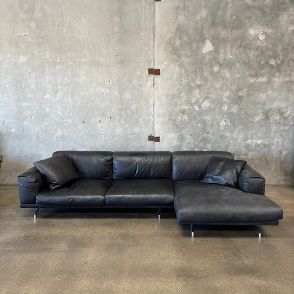 Dallagnese Poldo Leather Sofa, Italy - HOLD