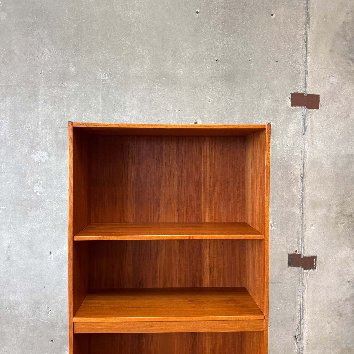Danish Modern Teak Shelf Cabinet W/ Record Storage