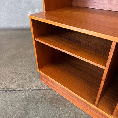 Danish Modern Teak Shelf Cabinet W/ Record Storage