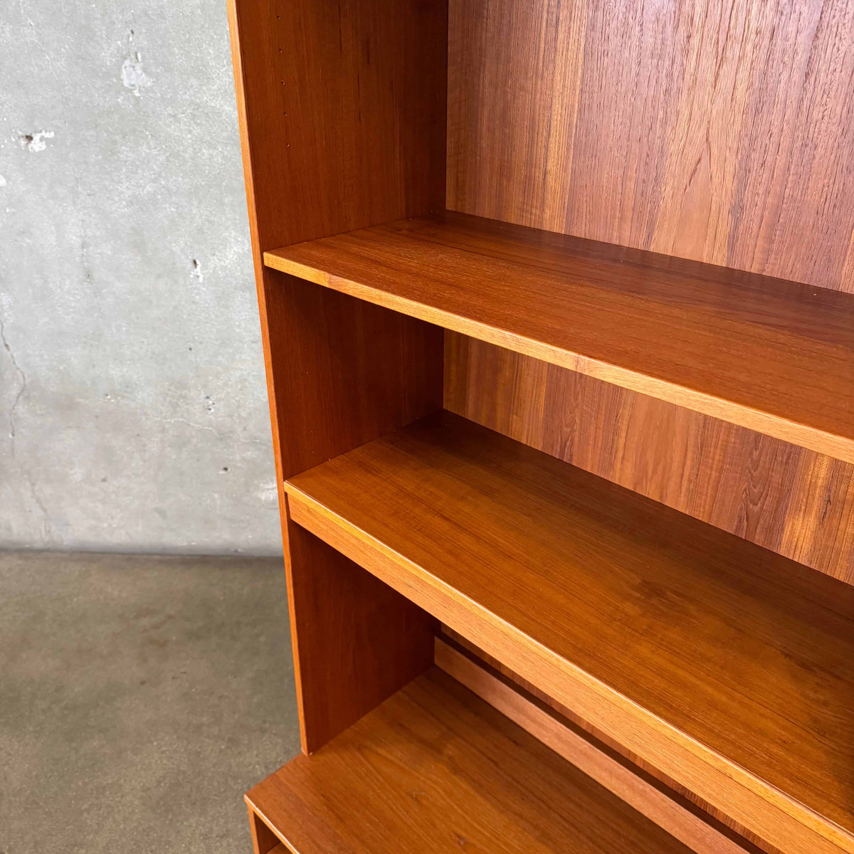 Danish Modern Teak Shelf Cabinet W/ Record Storage