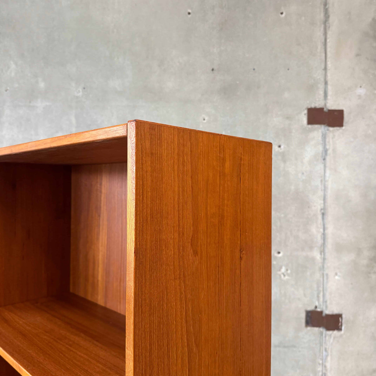 Danish Modern Teak Shelf Cabinet W/ Record Storage