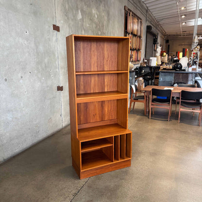 Danish Modern Teak Shelf Cabinet W/ Record Storage